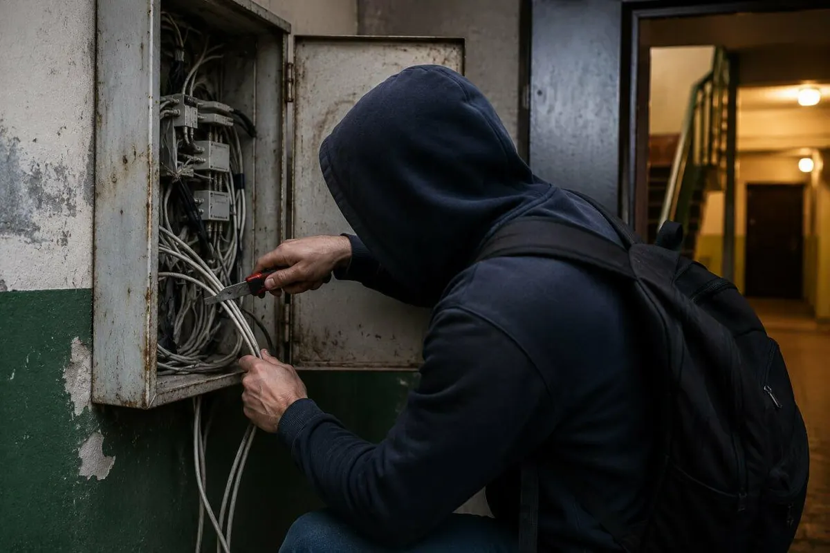 В Одесі чоловік за три дні залишив без інтернету 38 абонентів