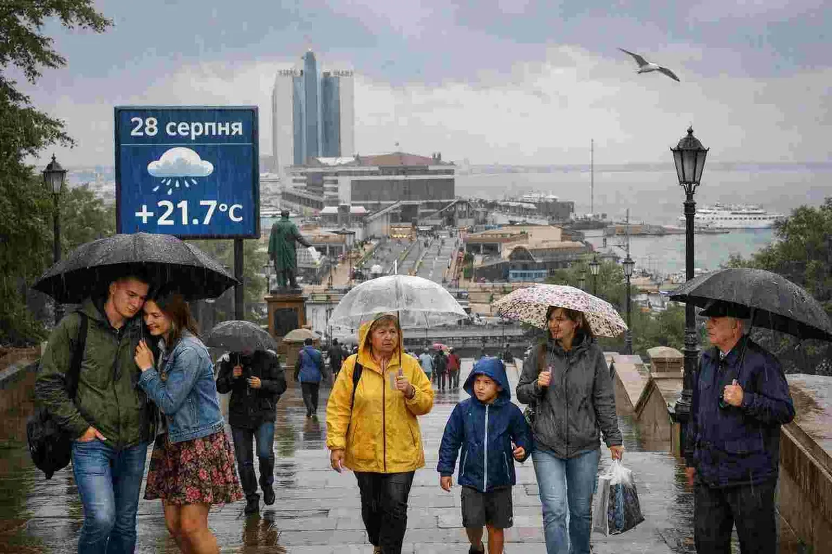 В Одесі 28 серпня очікуються дощі та прохолода