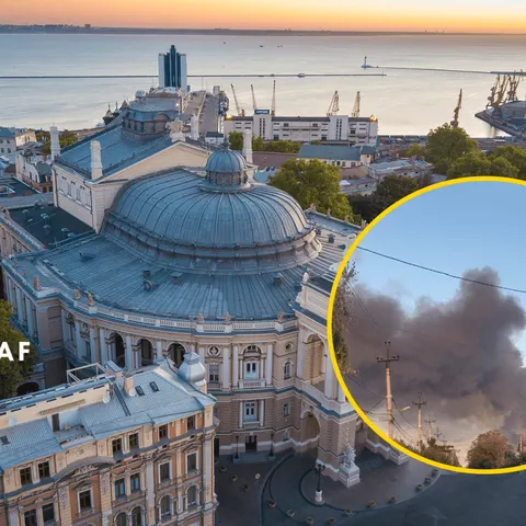 Пожежа під Одесою: чорний дим над містом і заміри повітря